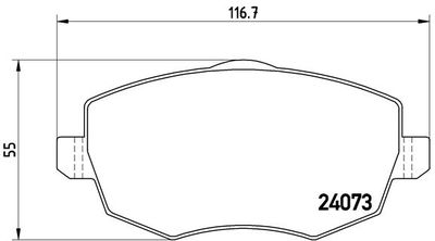 BREMBO Bremsbelagsatz, Scheibenbremse PRIME LINE (P 23 094)