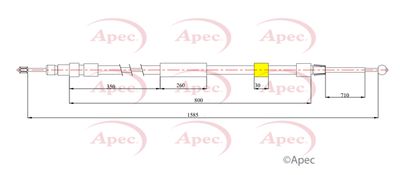 Cable Pull, parking brake APEC CAB1751