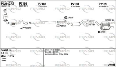 Układ wydechowy FENNO VW928
