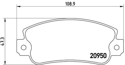 Комплект тормозных колодок, дисковый тормоз BREMBO P 23 021 для SEAT MALAGA