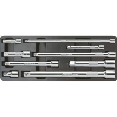 KS Tools Souprava nástavců s aretací CHROMEplus, 9dílná 918.0007