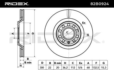 спирачен диск RIDEX