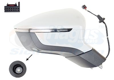 Наружное зеркало VAN WEZEL 4907826 для SEAT ATECA
