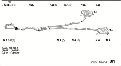 SISTEM DE ESAPAMENT WALKER BWK011855AB