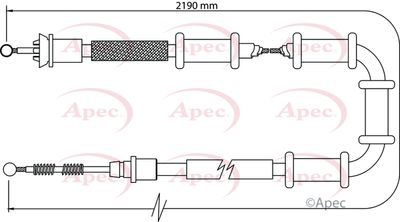 Cable Pull, parking brake APEC CAB1104