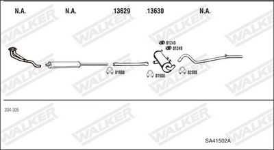 Изпускателна система WALKER SA41502A