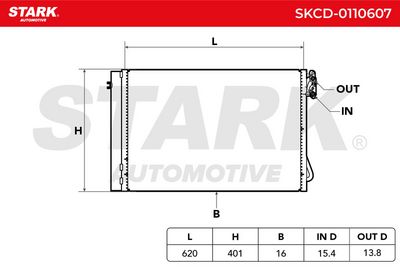 кондензатор, климатизация STARK SKCD-0110607