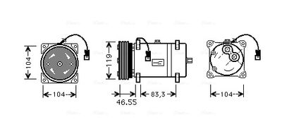 AVA QUALITY COOLING Kompressor, Klimaanlage (CNAK161)