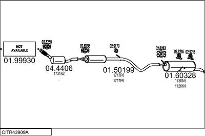 Układ wydechowy MTS CITR43909A018334