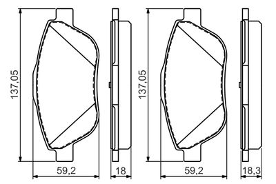 Brake Pad Set, disc brake 0 986 494 564