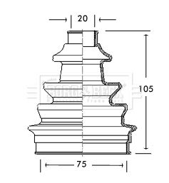 BORG & BECK BCB2140 Пыльник шруса  для FIAT TEMPRA (Фиат Темпра)