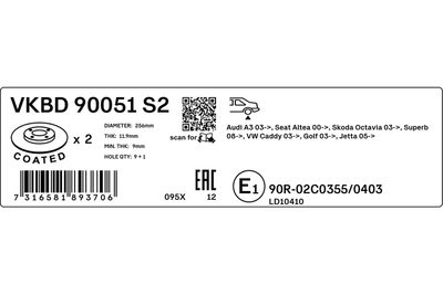 Brake Disc VKBD 90051 S2