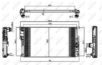 Radiator, engine cooling 58413