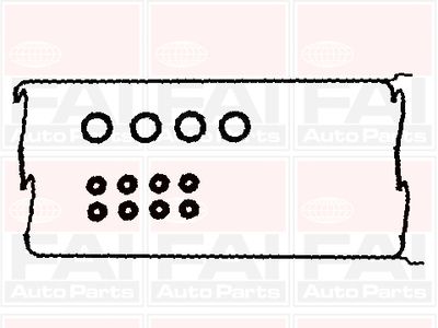 Прокладка, крышка головки цилиндра FAI AutoParts RC1551S для HONDA PRELUDE