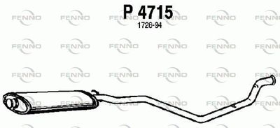 FENNO P4715 Глушитель выхлопных газов  для PEUGEOT 405 I Break (15E) 1.9