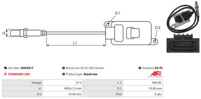 SENZOR NOX INJECTIE ADITIV AS-PL NOX9317 2