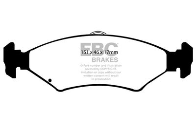 Комплект тормозных колодок, дисковый тормоз EBC Brakes DP1237 для KIA SHUMA