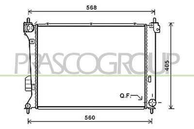 Радиатор, охлаждение двигателя PRASCO HN200R002 для HYUNDAI i20