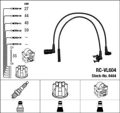 Комплект проводов зажигания NGK 8464 для VOLVO 480