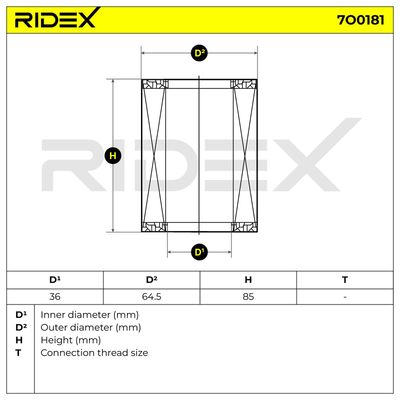 маслен филтър RIDEX 7O0181