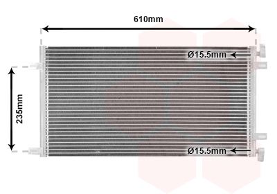 VAN WEZEL 17005255 Радиатор кондиционера  для FIAT DOBLO (Фиат Добло)