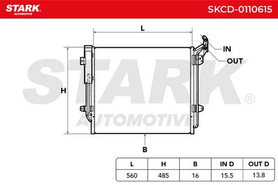 кондензатор, климатизация STARK SKCD-0110615