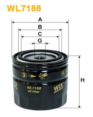 Oil Filter WIX FILTERS WL7188