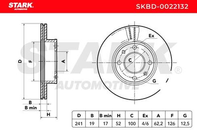 спирачен диск STARK SKBD-0022132