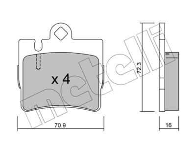 Brake Pad Set, disc brake 22-0597-0