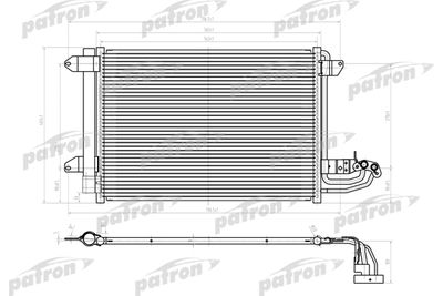 Конденсатор, кондиционер PATRON PRS1156 для VW SCIROCCO