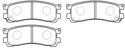 Комплект тормозных колодок, дисковый тормоз HSB GOLD HP8245 для MAZDA 929
