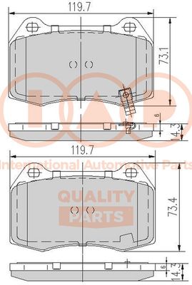 IAP QUALITY PARTS 704-13097 Тормозные колодки и сигнализаторы для NISSAN 350Z Roadster (Z33) 3.5 IAP QUALITY PARTS 704-13097 Тормозные колодки и сигнализаторы для NISSAN 350Z Roadster (Z33) 3.5