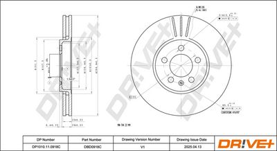 BREMSSCHEIBE DR!VE+ DBD0918C 2