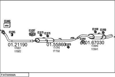SISTEM DE ESAPAMENT MTS FIAT00988A118580