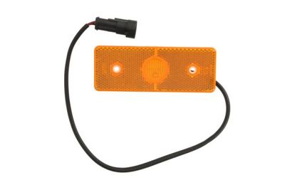 Markeringslichten Links/Rechts, vorm: rechthoekig, oranje, LED, hoogte 41mm breedte 120mm diepte 7mm, met reliëf, lengte kabel 400mm, geen hanger, 24V