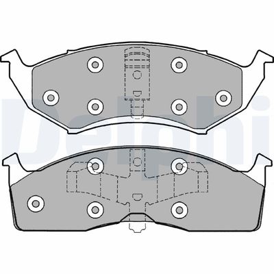 DELPHI Bremsbelagsatz, Scheibenbremse (LP1166)