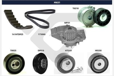 SET CUREA TRANSMISIE CU CANELURI HUTCHINSON MK01