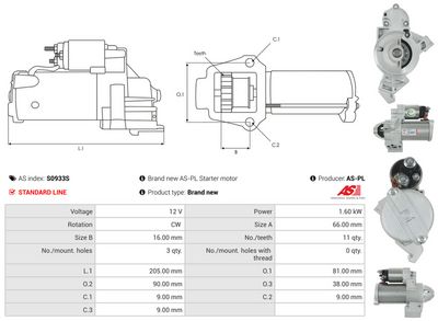 STARTER AS-PL S0933S 4