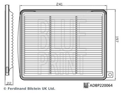 LUFTFILTER BLUE PRINT ADBP220064 2