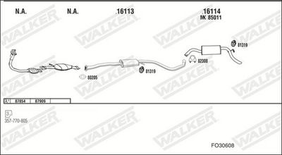ABGASANLAGE WALKER FO30608