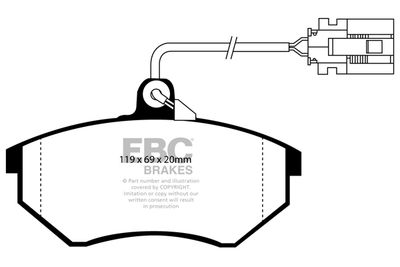 Комплект тормозных колодок, дисковый тормоз EBC Brakes DP981 для VW CORRADO
