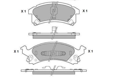 Комплект тормозных колодок, дисковый тормоз E.T.F. 12-0893 для CHEVROLET CORSICA