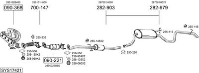 Изпускателна система BOSAL SYS17421