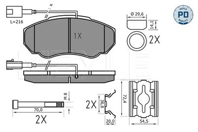 SET PLACUTE FRANA FRANA DISC MEYLE 0252391719PD 2