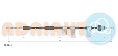 Тросик, cтояночный тормоз ADRIAUTO 09.0244 для KIA PICANTO