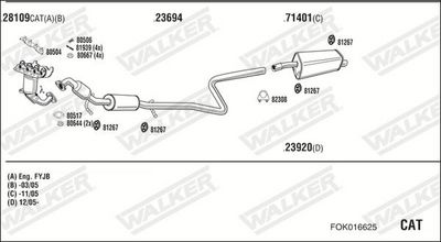 Изпускателна система WALKER FOK016625