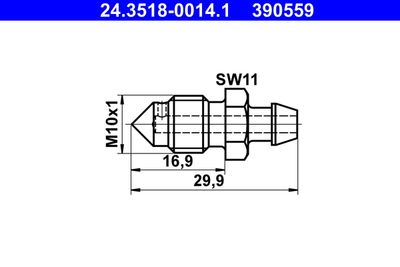 Болт воздушного клапана / вентиль 24.3518-0014.1