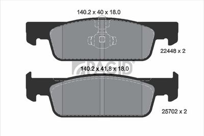 Sada brzdových destiček, kotoučová brzda PAGID T4174N