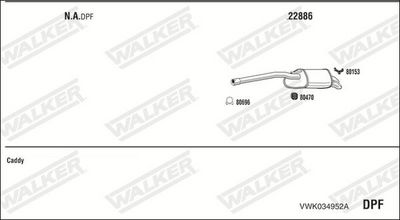 ABGASANLAGE WALKER VWK034952A