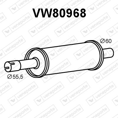 VENEPORTE VW80968 Глушитель выхлопных газов  для VW CORRADO (Фольцваген Коррадо)